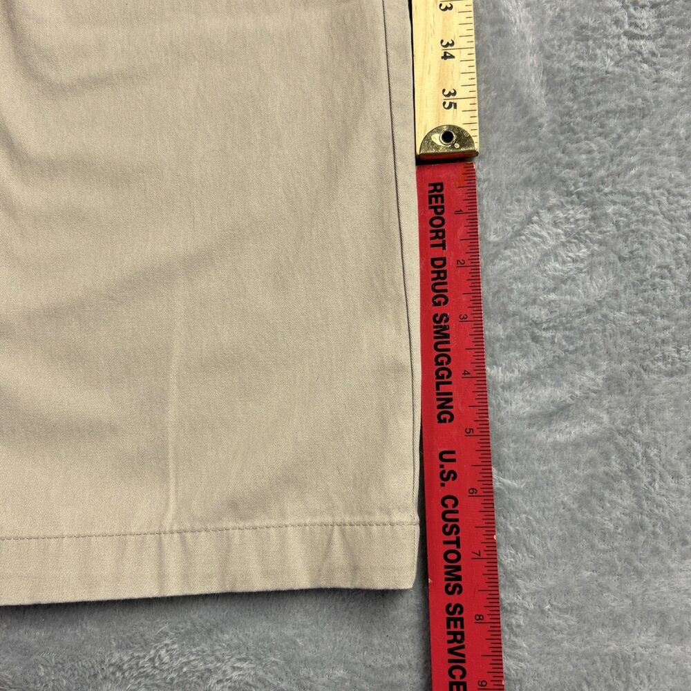 Croft & Barrow Chino Pants Men's 32x34 Beige Classic Fit Khaki Pleated Cotton - Picture 6 of 16